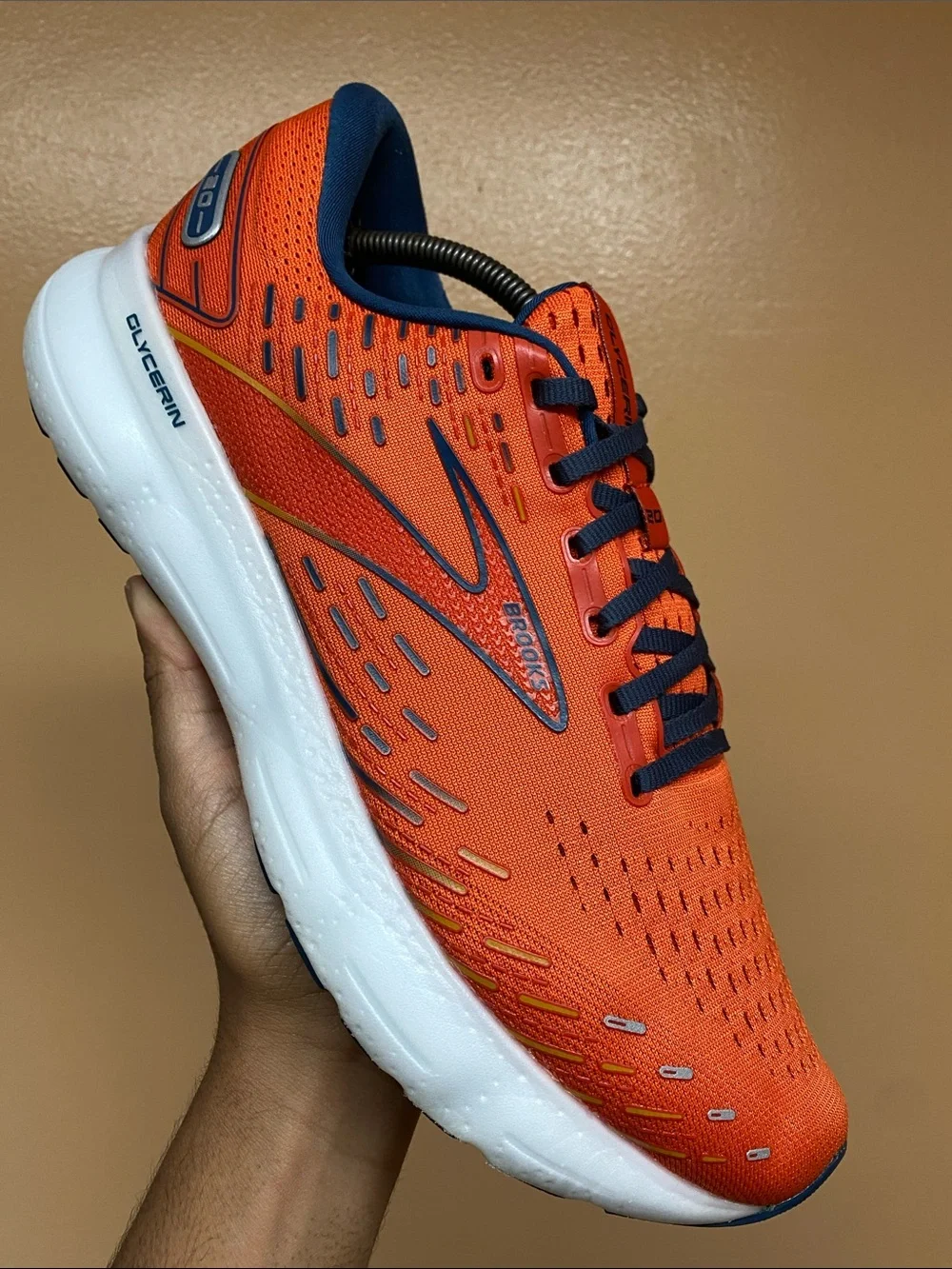 Brooks Glycerin 20 Men's Running Sneakers “Orange/Titan/Flame” Size 12.5 Medium